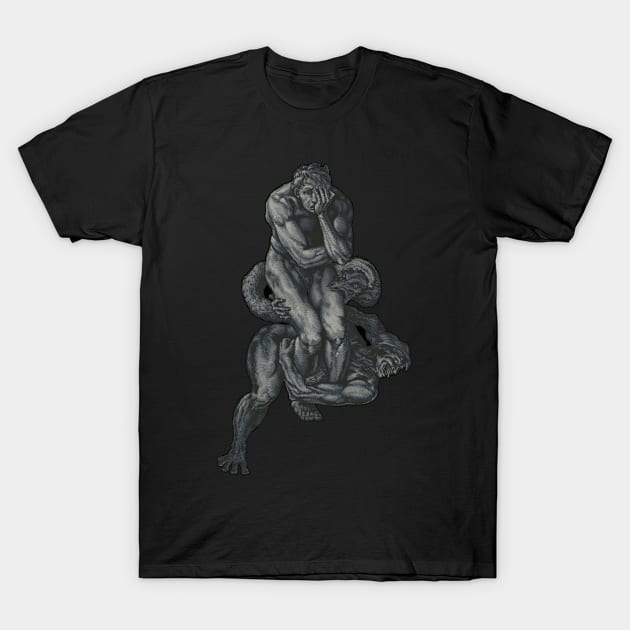 tutto avem veduto (solitary figure) T-Shirt by Cyborg One